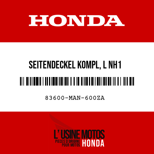 image de 83600-MAN-600ZA SEITENDECKEL KOMPL, L NH1 
