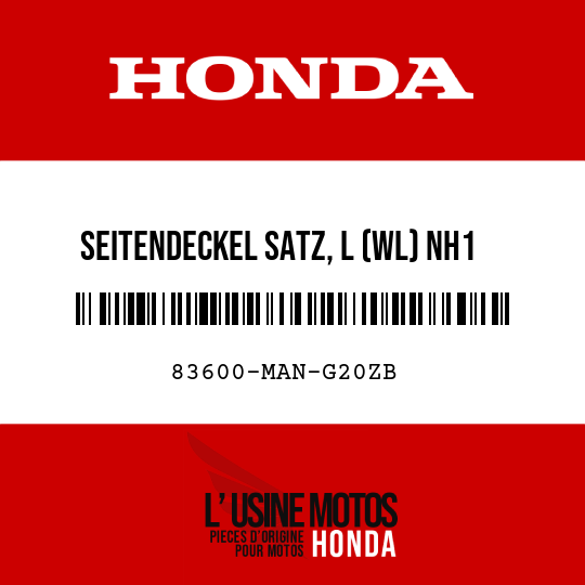 image de 83600-MAN-G20ZB SEITENDECKEL SATZ, L (WL) NH1 