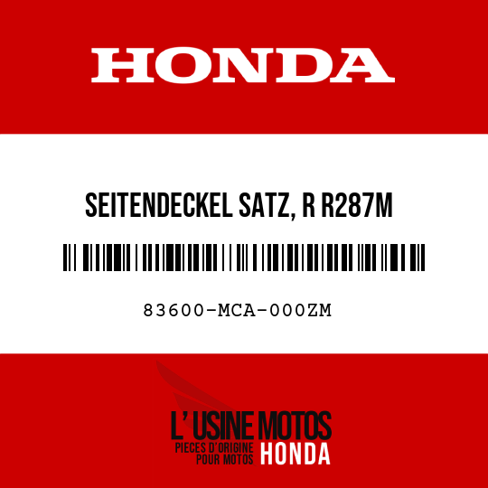 image de 83600-MCA-000ZM SEITENDECKEL SATZ, R R287M