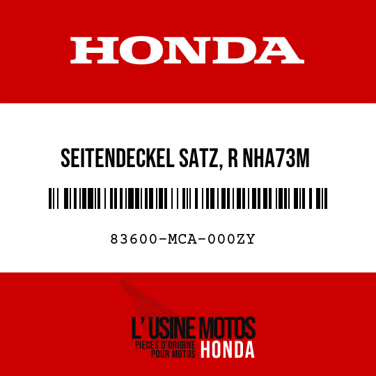 image de 83600-MCA-000ZY SEITENDECKEL SATZ, R NHA73M 