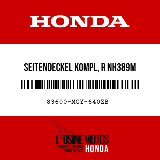 image de 83600-MGY-640ZB SEITENDECKEL KOMPL, R NH389M