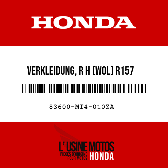 image de 83600-MT4-010ZA VERKLEIDUNG, R H (WOL) R157 