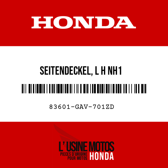 image de 83601-GAV-701ZD SEITENDECKEL, L H NH1 