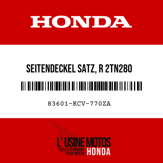 image de 83601-KCV-770ZA SEITENDECKEL SATZ, R 2TN280 