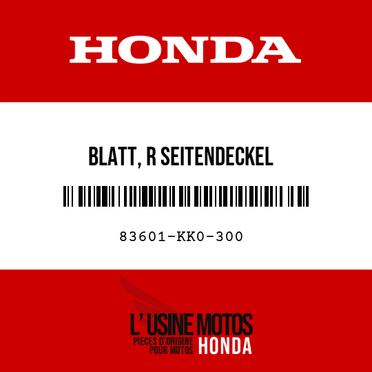 image de 83601-KK0-300 BLATT, R SEITENDECKEL