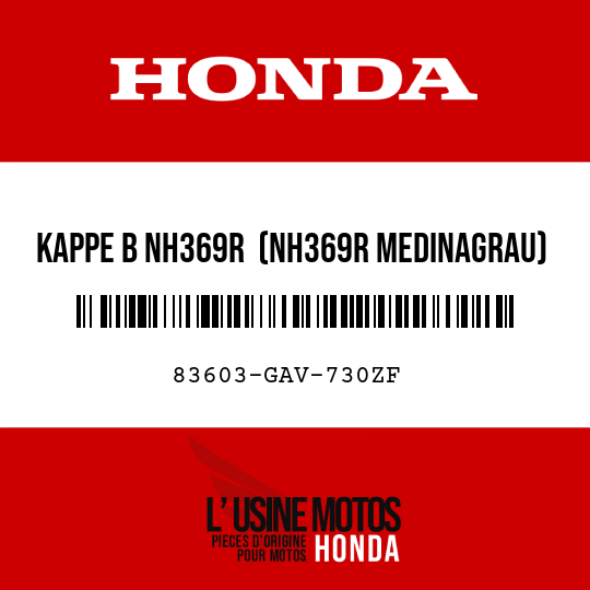 image de 83603-GAV-730ZF KAPPE B NH369R  (NH369R MEDINAGRAU)