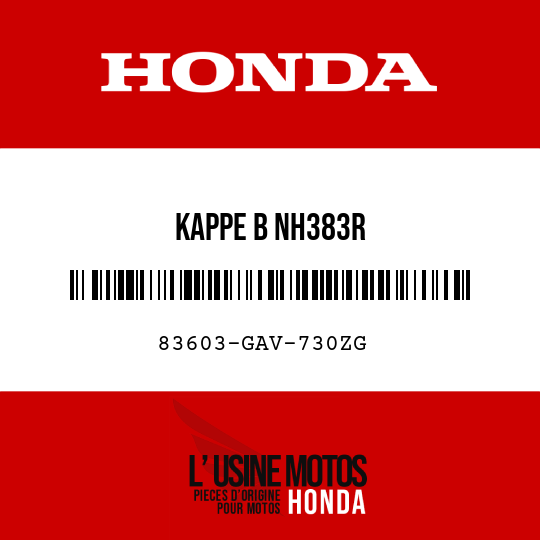 image de 83603-GAV-730ZG KAPPE B NH383R 