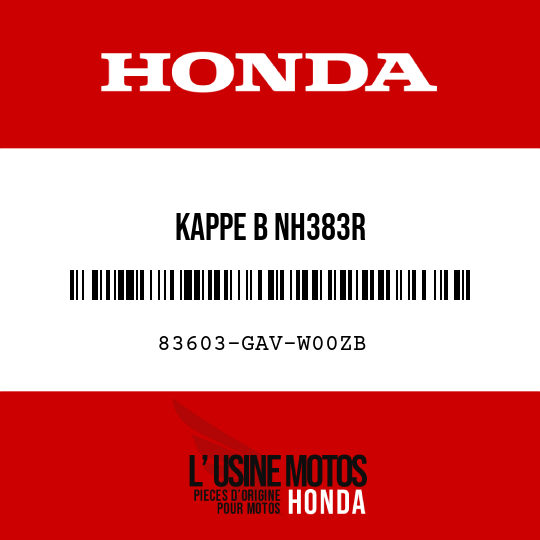 image de 83603-GAV-W00ZB KAPPE B NH383R 