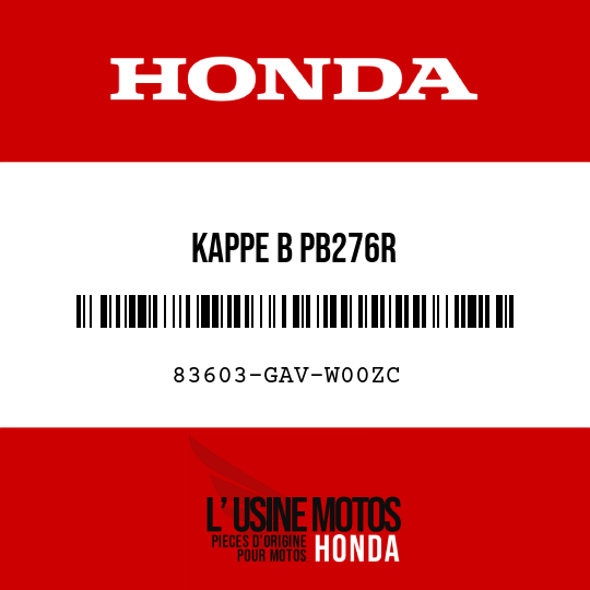 image de 83603-GAV-W00ZC KAPPE B PB276R 