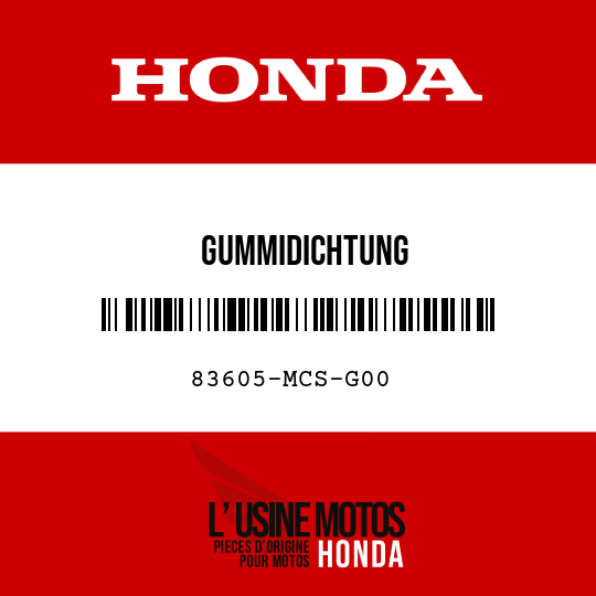 image de 83605-MCS-G00 GUMMIDICHTUNG