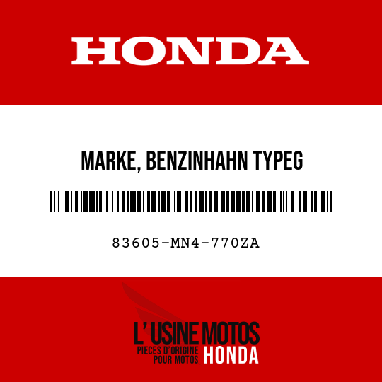 image de 83605-MN4-770ZA MARKE, BENZINHAHN TYPEG