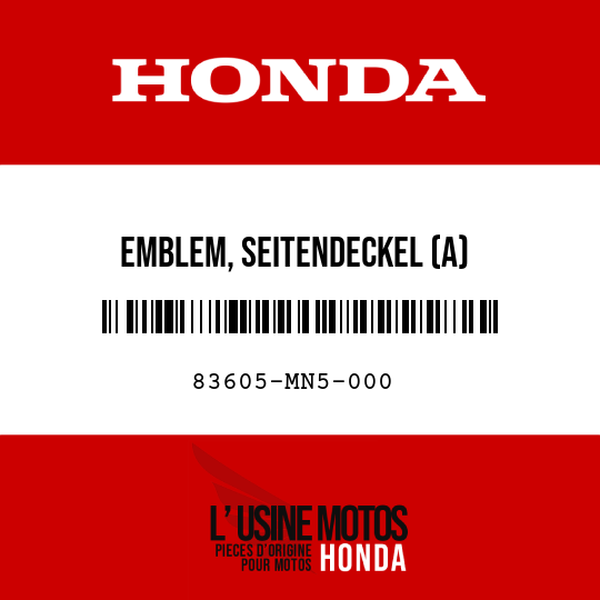 image de 83605-MN5-000 EMBLEM, SEITENDECKEL (A)