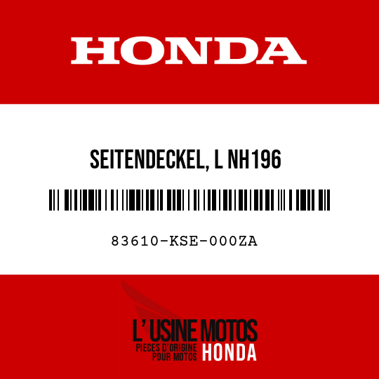 image de 83610-KSE-000ZA SEITENDECKEL, L NH196 
