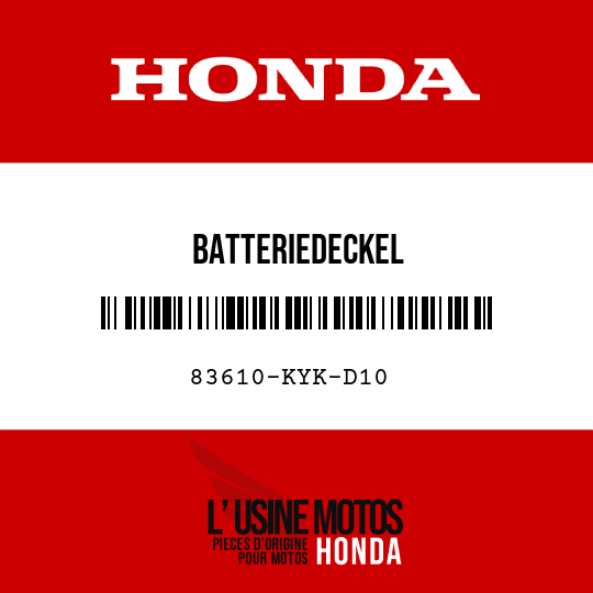 image de 83610-KYK-D10 BATTERIEDECKEL