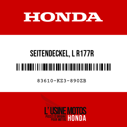 image de 83610-KZ3-890ZB SEITENDECKEL, L R177R 