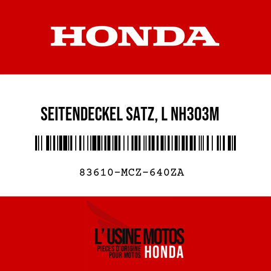 image de 83610-MCZ-640ZA SEITENDECKEL SATZ, L NH303M  (NH303M MAT AXIS, GRAU-METALLIC)