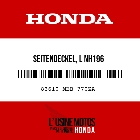 image de 83610-MEB-770ZA SEITENDECKEL, L NH196 