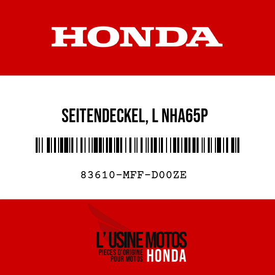 image de 83610-MFF-D00ZE SEITENDECKEL, L NHA65P