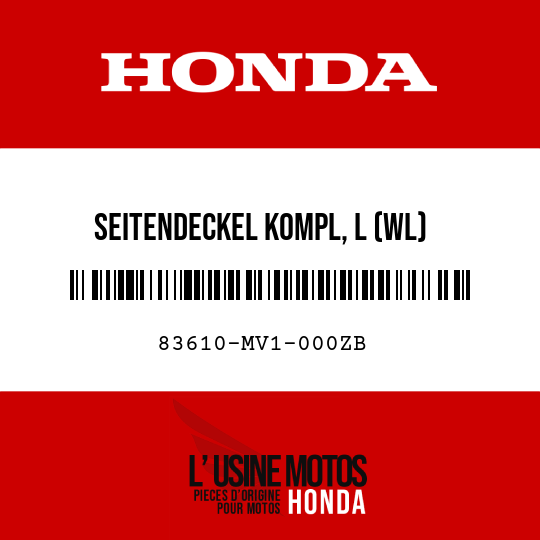 image de 83610-MV1-000ZB SEITENDECKEL KOMPL, L (WL) NH138/TYPE2