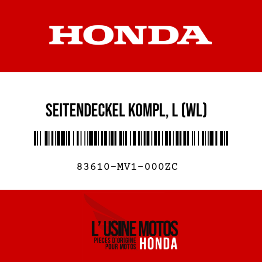 image de 83610-MV1-000ZC SEITENDECKEL KOMPL, L (WL) NH1/TYPE3