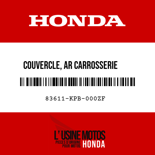 image de 83611-KPB-000ZF COUVERCLE, AR CARROSSERIE    CENTRALE R101CU