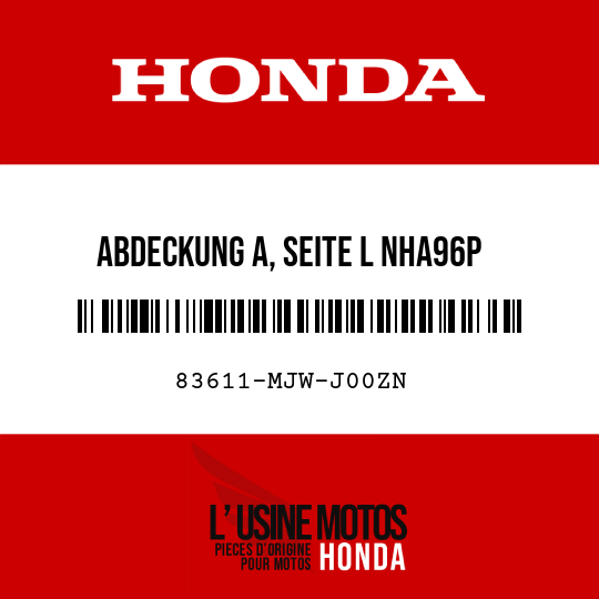 image de 83611-MJW-J00ZN ABDECKUNG A, SEITE L NHA96P