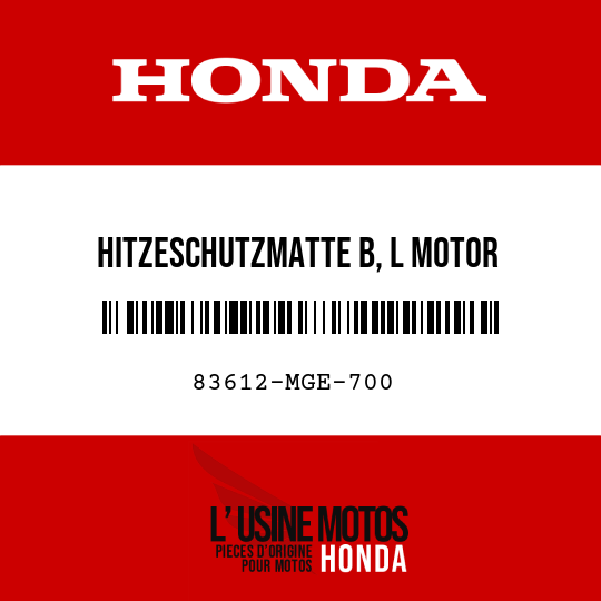 image de 83612-MGE-700 HITZESCHUTZMATTE B, L MOTOR