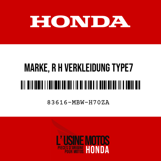 image de 83616-MBW-H70ZA MARKE, R H VERKLEIDUNG TYPE7
