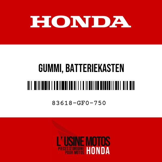 image de 83618-GF0-750 GUMMI, BATTERIEKASTEN