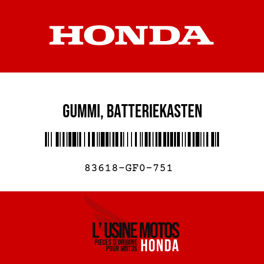 image de 83618-GF0-751 GUMMI, BATTERIEKASTEN