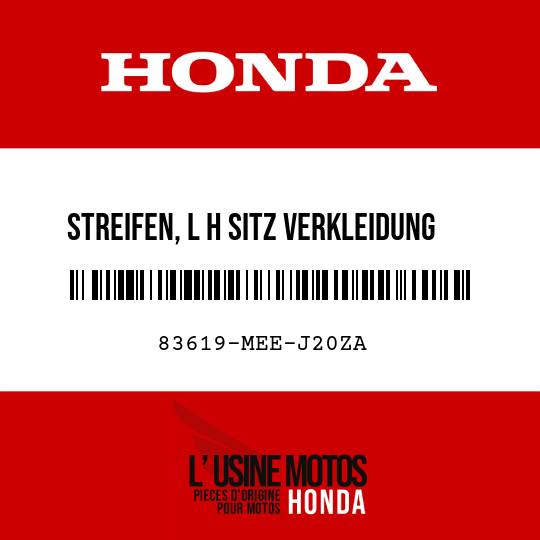 image de 83619-MEE-J20ZA STREIFEN, L H SITZ VERKLEIDUNG TYPE1