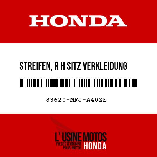 image de 83620-MFJ-A40ZE STREIFEN, R H SITZ VERKLEIDUNG TYPE5