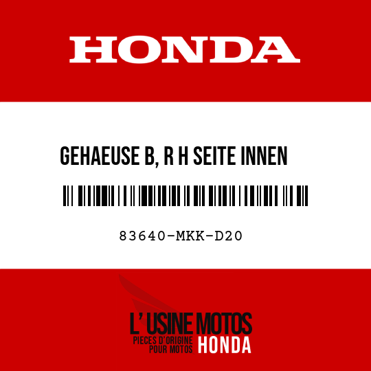 image de 83640-MKK-D20 GEHAEUSE B, R H SEITE INNEN