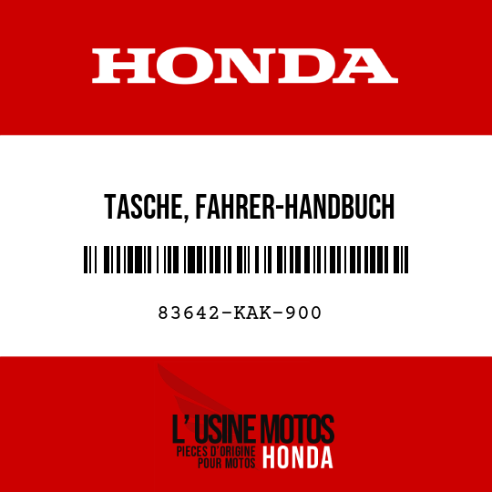 image de 83642-KAK-900 TASCHE, FAHRER-HANDBUCH