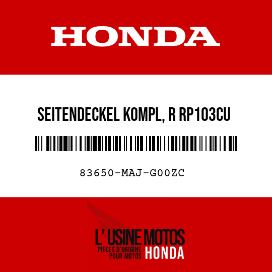 image de 83650-MAJ-G00ZC SEITENDECKEL KOMPL, R RP103CU 