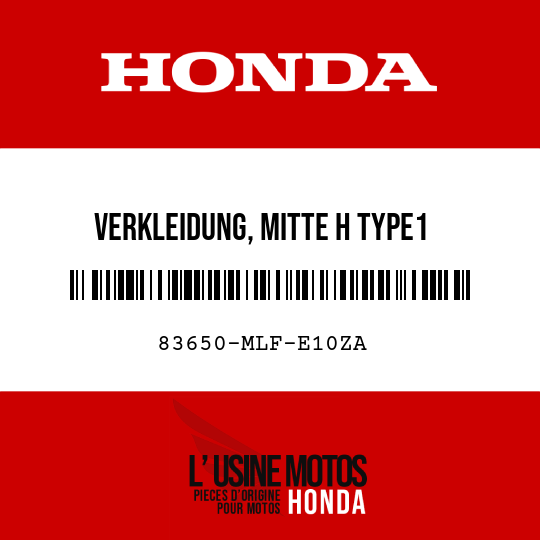 image de 83650-MLF-E10ZA VERKLEIDUNG, MITTE H TYPE1