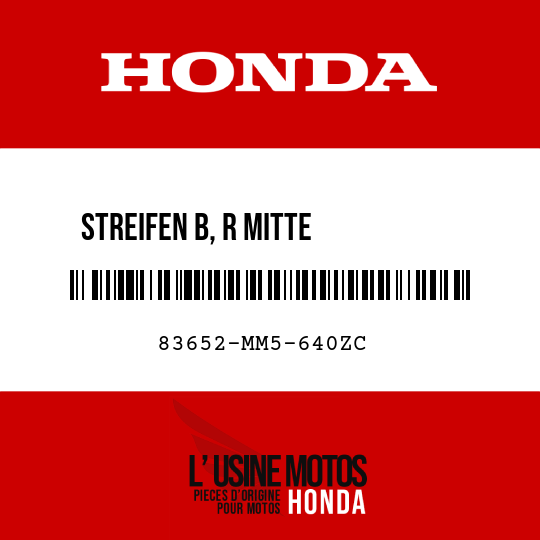 image de 83652-MM5-640ZC STREIFEN B, R MITTE VERKLEIDUNG TYPE8 (TYPE8 )