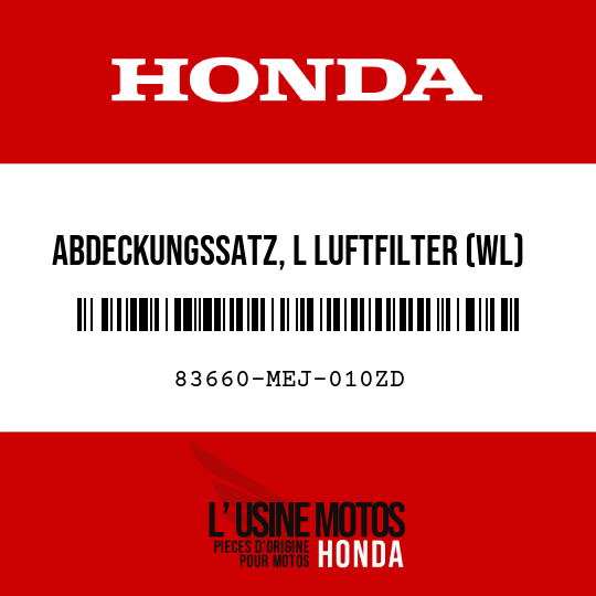 image de 83660-MEJ-010ZD ABDECKUNGSSATZ, L LUFTFILTER (WL) NH125MU (NH125MU NIMBUSGRAUMETALLIC-U)