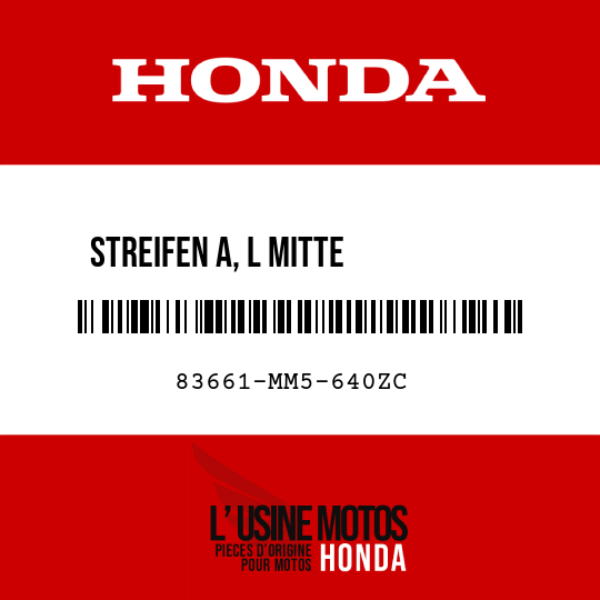 image de 83661-MM5-640ZC STREIFEN A, L MITTE VERKLEIDUNG TYPE8 (TYPE8 )