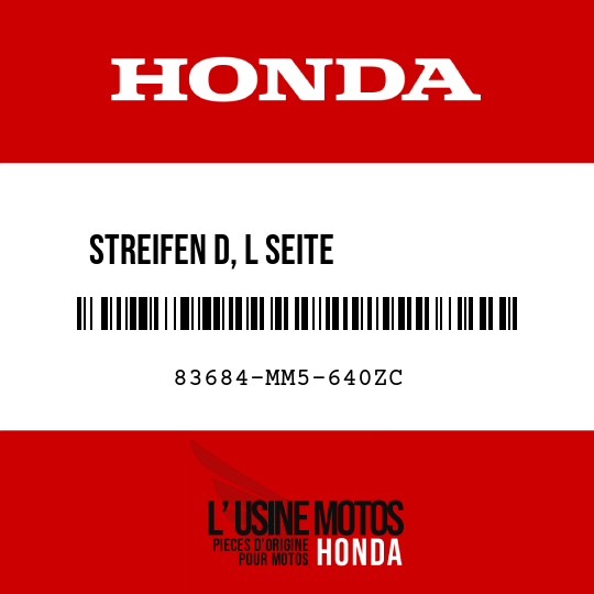 image de 83684-MM5-640ZC STREIFEN D, L SEITE VERKLEIDUNG TYPE8 (TYPE8 )