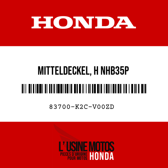 image de 83700-K2C-V00ZD MITTELDECKEL, H NHB35P