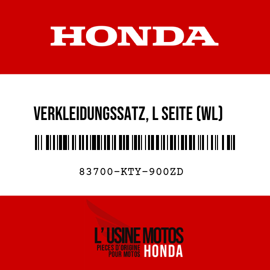 image de 83700-KTY-900ZD VERKLEIDUNGSSATZ, L SEITE (WL) PB184MU 