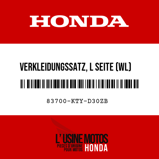 image de 83700-KTY-D30ZB VERKLEIDUNGSSATZ, L SEITE (WL) TYPE2 