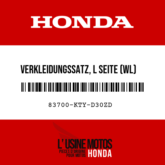 image de 83700-KTY-D30ZD VERKLEIDUNGSSATZ, L SEITE (WL) TYPE4 