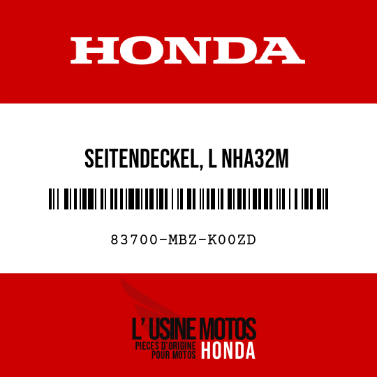 image de 83700-MBZ-K00ZD SEITENDECKEL, L NHA32M 
