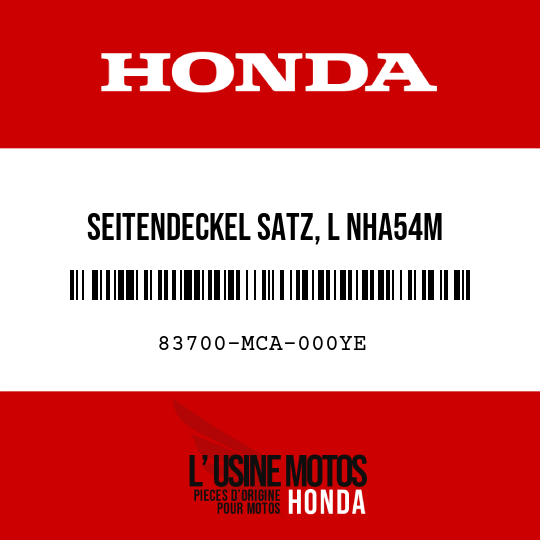 image de 83700-MCA-000YE SEITENDECKEL SATZ, L NHA54M
