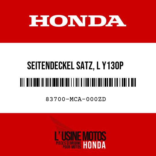 image de 83700-MCA-000ZD SEITENDECKEL SATZ, L Y130P 
