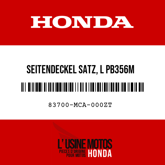 image de 83700-MCA-000ZT SEITENDECKEL SATZ, L PB356M