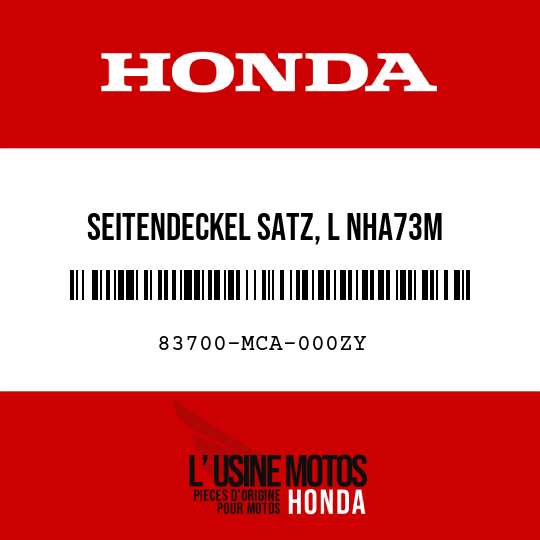 image de 83700-MCA-000ZY SEITENDECKEL SATZ, L NHA73M 