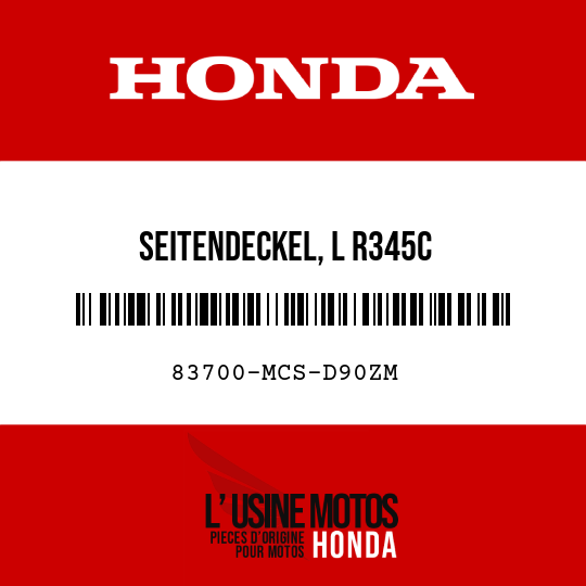 image de 83700-MCS-D90ZM SEITENDECKEL, L R345C